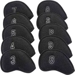 2024 New Golf Iron Cover 10PCS Golf Iron Head Cover Net Golf Iron Cover Golf Club Head Cover With Digital Christmas Gifts