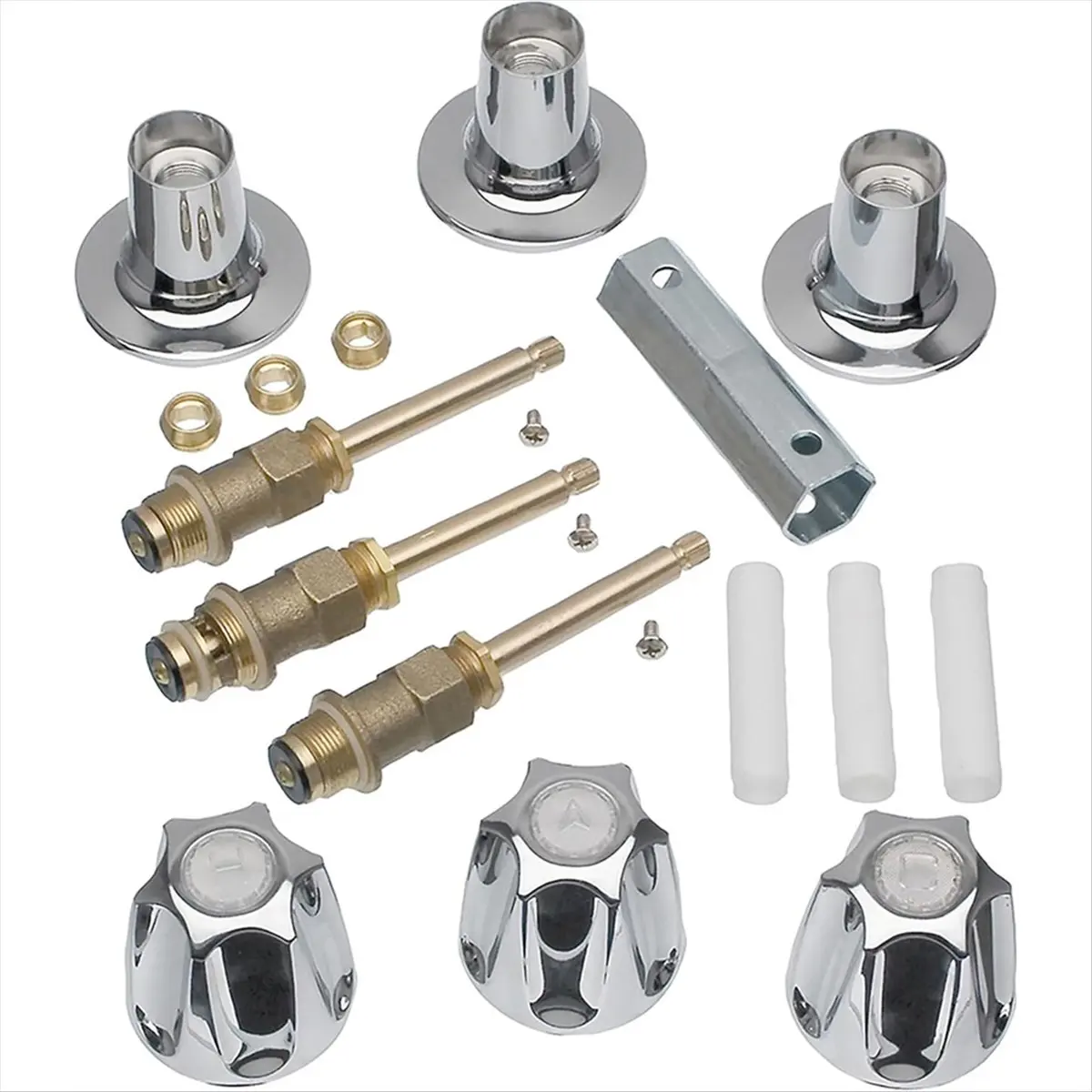 39619 Bathtub and Shower 3-Handle Remodel/Rebuild Trim Kit for Price Faucets, 12H-2H,12H-2C,12H-18D Stems