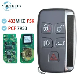 For Land Rover Discovery 4 Range Sport Evoque Freelander 5 Buttons With OEM Shell Remote Smart Car Key 315 433MHz ID49 PCF7953