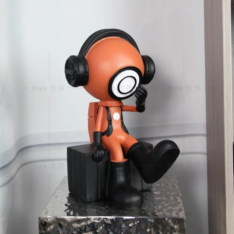 

Internet celebrity cartoon headphones astronaut ornaments trend figure bedroom model room living room desktop jewelry