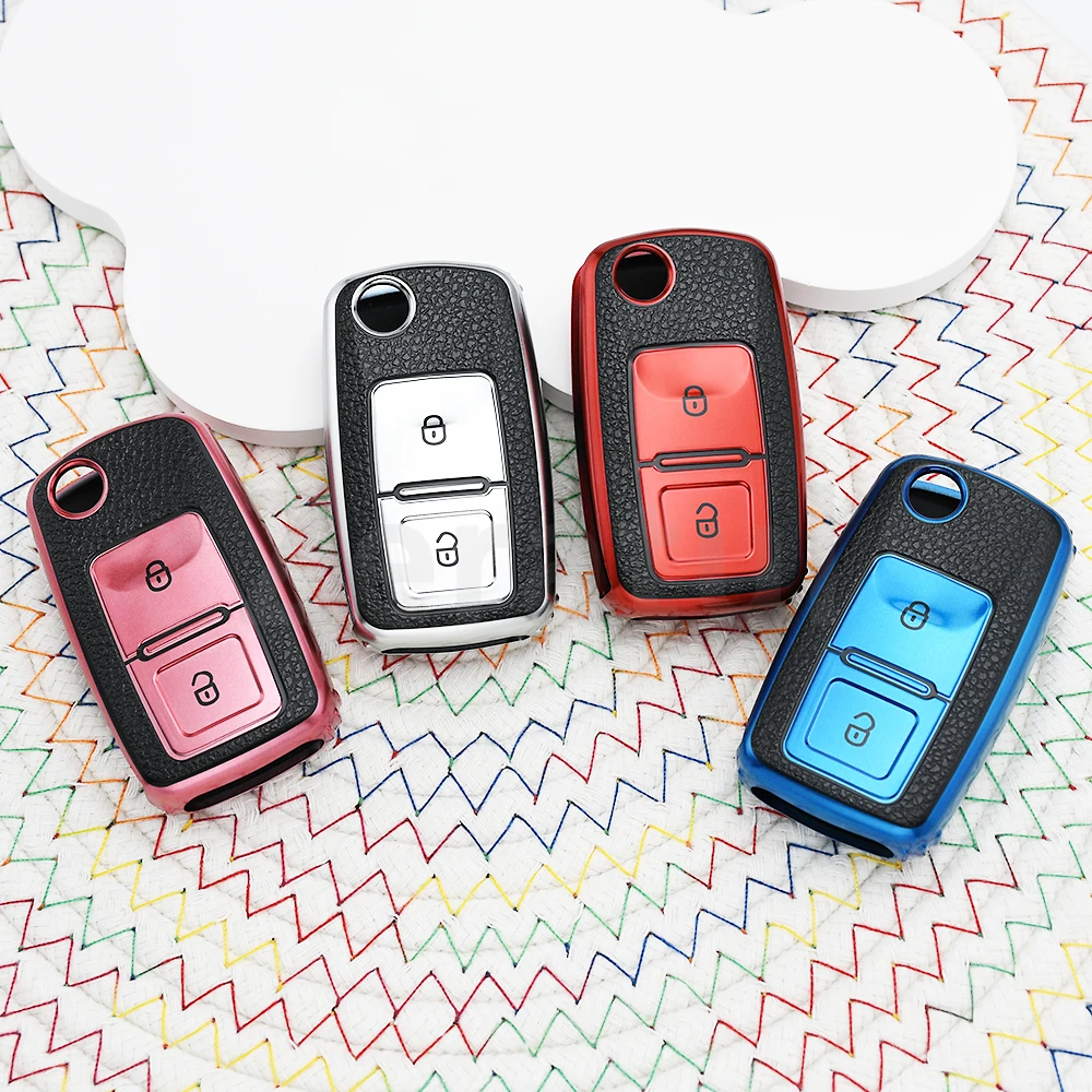 2 Buttons Shell for Skoda Octavia Car Key Case Cover For VW Volkswagen Golf 4 5 6 MK6 Jetta Lavida Polo Tiguan Passat B5 B6 B7