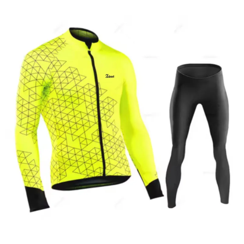 

XAMA Autumn Cycling Sportswear Set Long-sleeved quick-drying Cycling Clothing MTB Maillot Ropa Ciclismo Road Cycling Sportswear