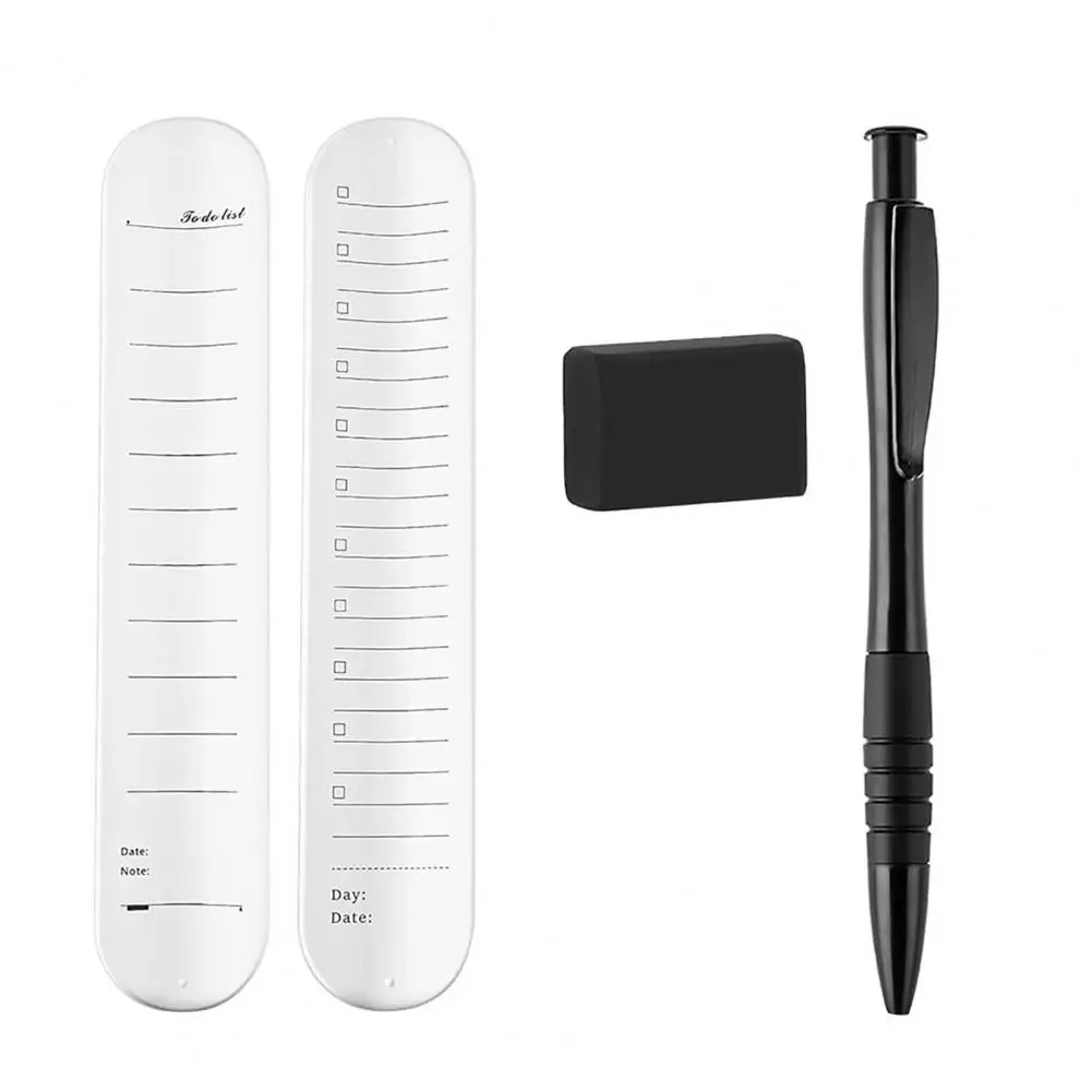 To-do List Wristband Waterproof Silicone Memo Wristband Set with Ballpoint Pen Eraser Reusable To-do List Band for Notes