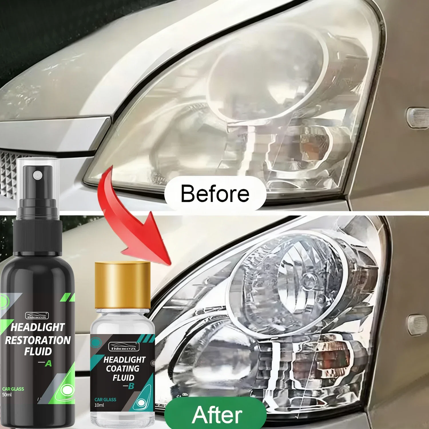 

Car Headlight Restoration Polishing Kits Headlamp Scratch Remover Repair Cleaning Oxidation Headlight Crystal Coating Liquid