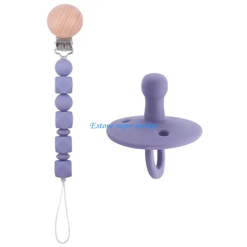 090B Silicone Dummy Pacifiers Chain Holder Newborn Soother Pacifier Clips Chains