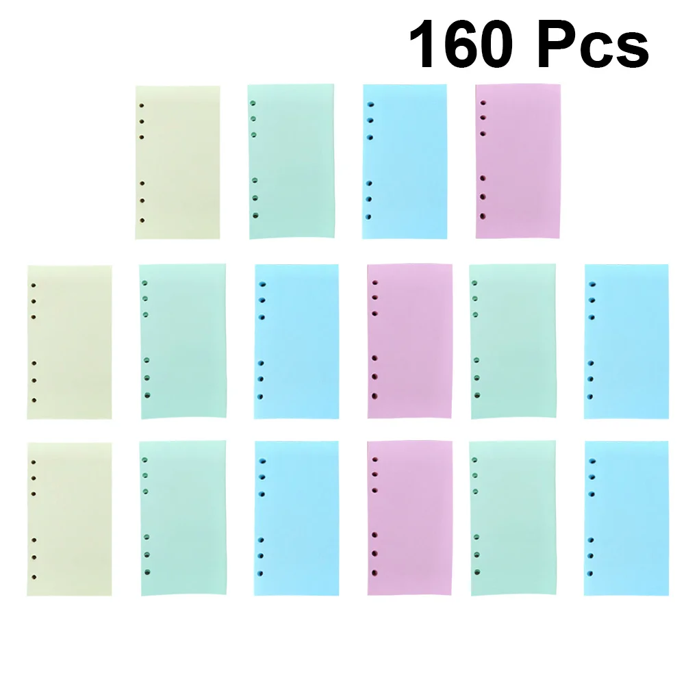 

Colorful A6 Refill Paper 80 Sheets Smooth Surface Safe for Traveler Notebooks Office Gift Refill for Wirebound Notebook