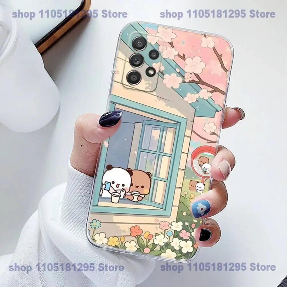 Casing Ponsel BuBu D-DuDu Lucu Silikon untuk Samsung S23,21,22,20 FE Lite,S10,9,PIus,A70,Transparan Lembut