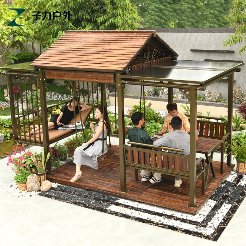 Markisen pavillon im Freien