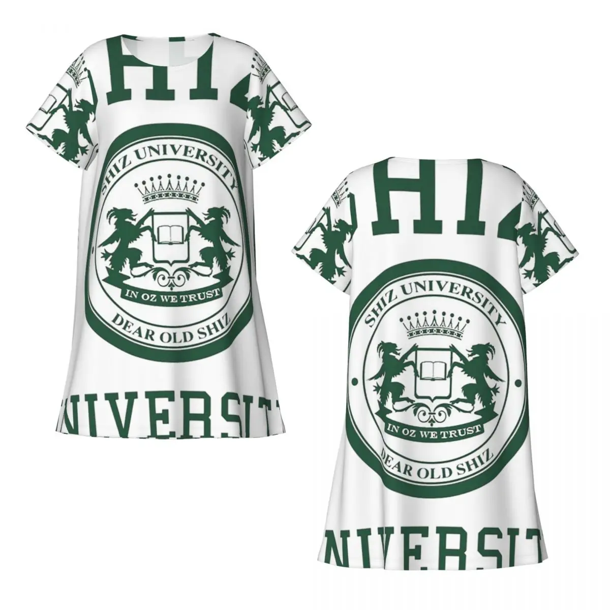 

Custom Shiz University Design Short Sleeves Nightdress For Sleeping Sleepshirts Women Short Sleeve Nightgowns Soft Pajama Dress