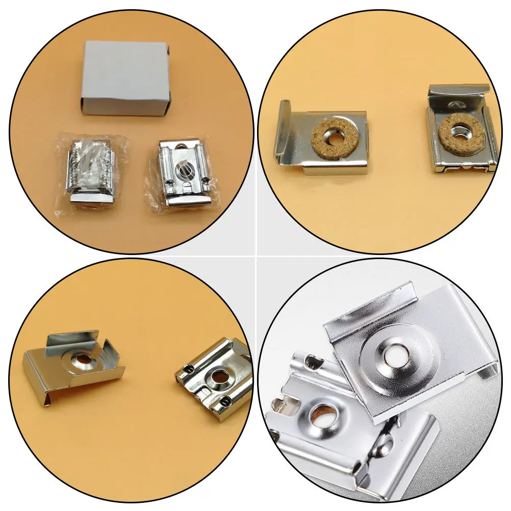 

4Sets Glass Mirror Clamps Multi-Purpose Fixing Clips for Bathroom Shelves Wine Cabinets Display Cabinet Iron Rustproof