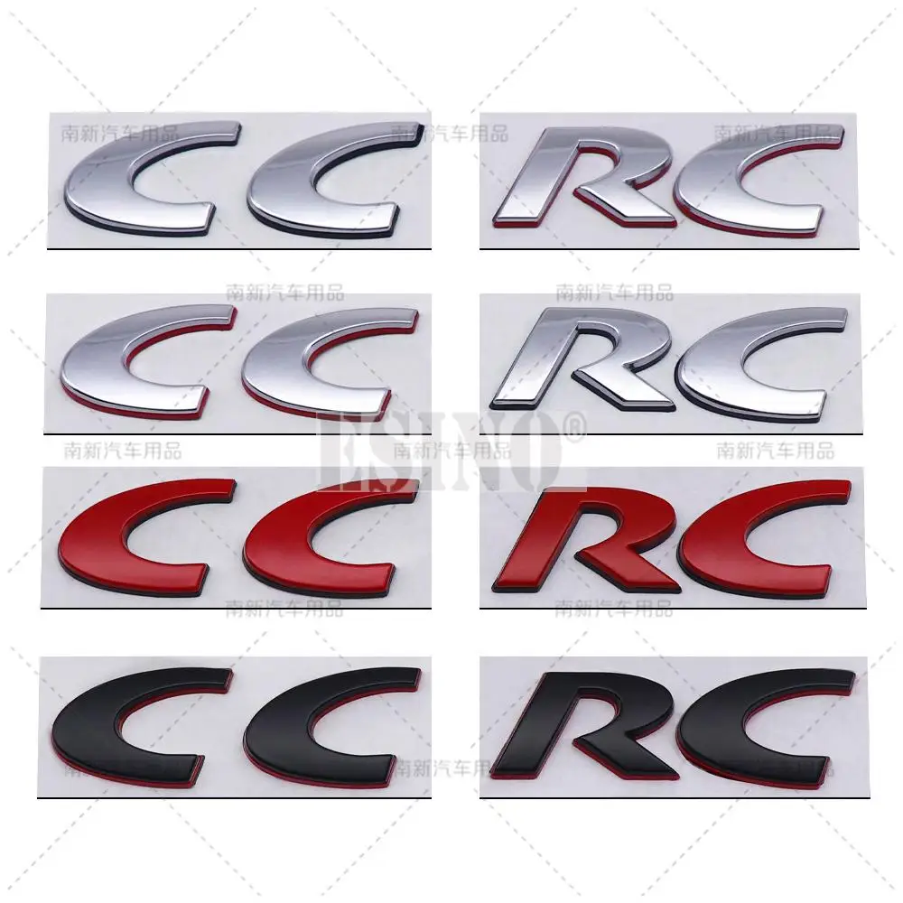 Car Styling RC CC 3D Metal Zinc Alloy Car Badge Body Fender Rear Trunk Adhesive Decal Emblem for Volkswagen VW Passat CC RC