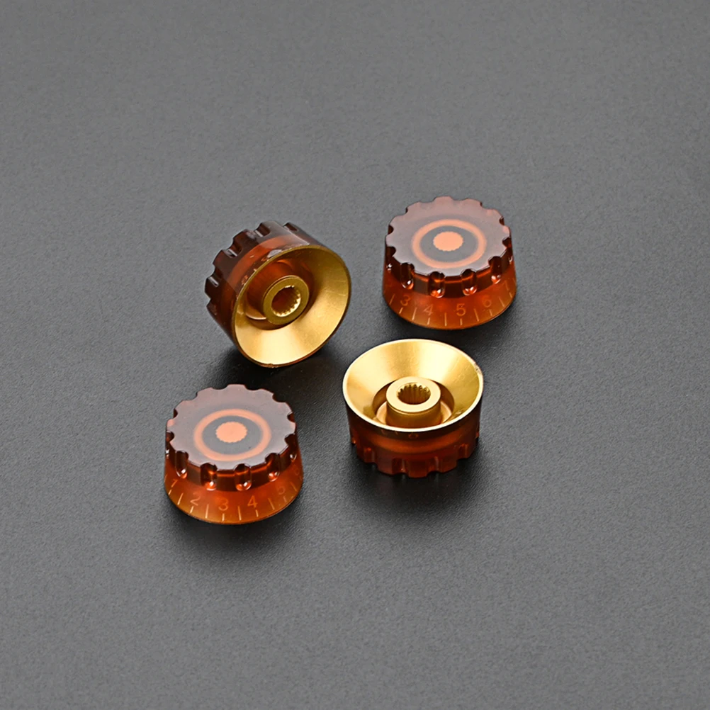

4Pcs Guitar Volume Knobs High Quality Durable Replacement Control Caps Easy Install for Electric Guitar Bass Potentiometer