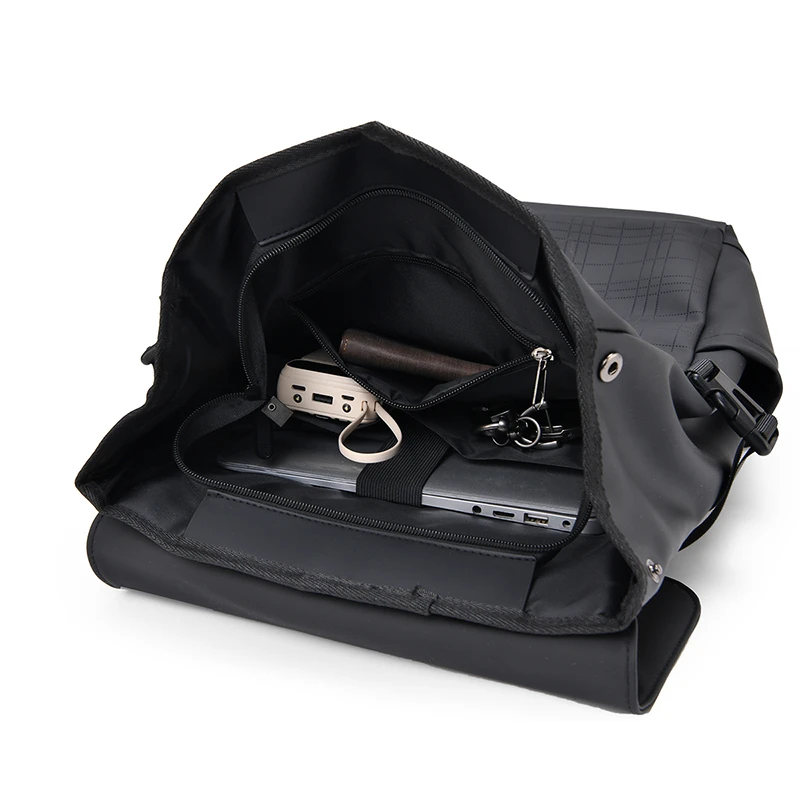 Fashion Man's Business Backpack High Quality Computer Bag Leather-like School Shoulder Bag Large Capacity Waterproof Handbags