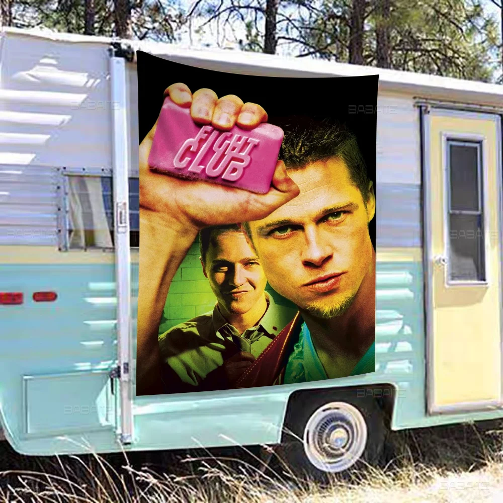 Kampf Club Film Brad Pitt Film kreative Muster hängende Flagge Polyester gedruckt Banner Hand gezogen Flagge