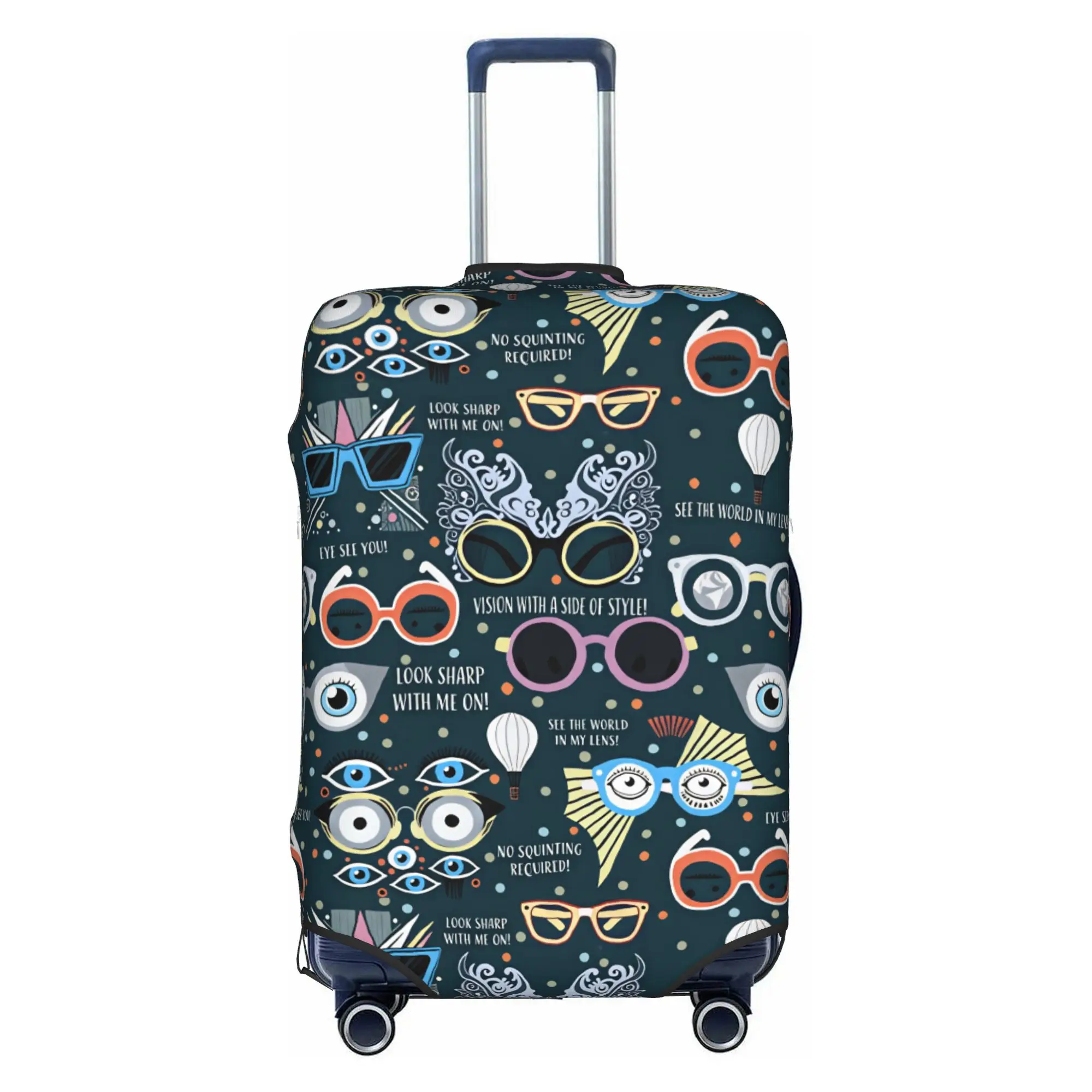 Optometrist Optician  Luggage Cover Fashion Whimsical Sunglasses Quirky Eyewear Suitcase Protector Covers Suit For 18-32 inch
