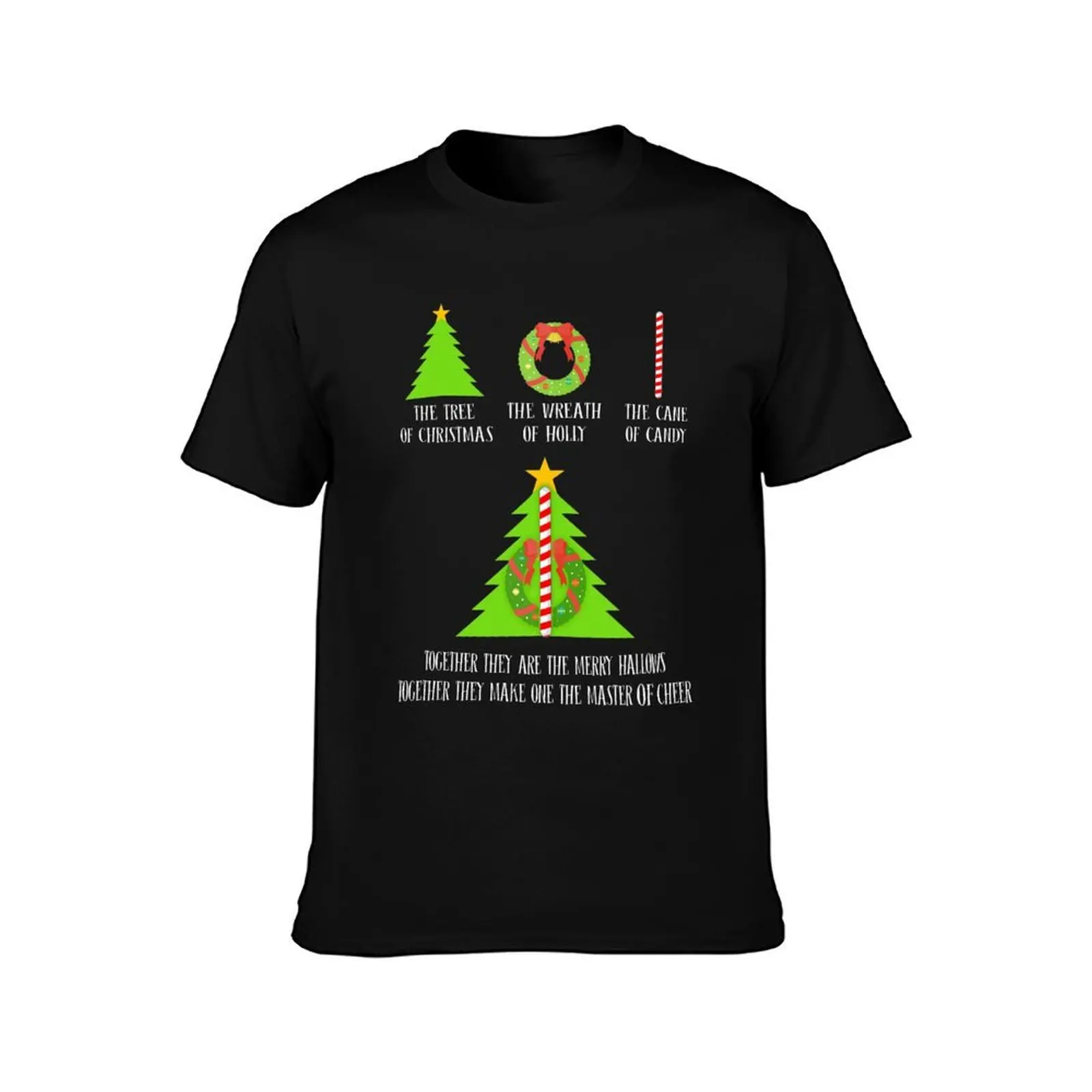 The Tree Of Christmas Merry Hallows One Of Master Of Cheer T-Shirt Long Lasting Casual T-Shirt