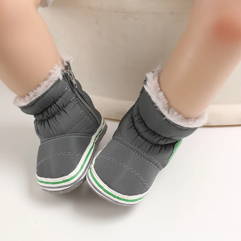 0-18M Winter Neue Baby Weichsohlen Warme Dicke Schneestiefel Bequeme Alltags-Freizeitschuhe für Säuglinge und Kleinkinder – Detail 25