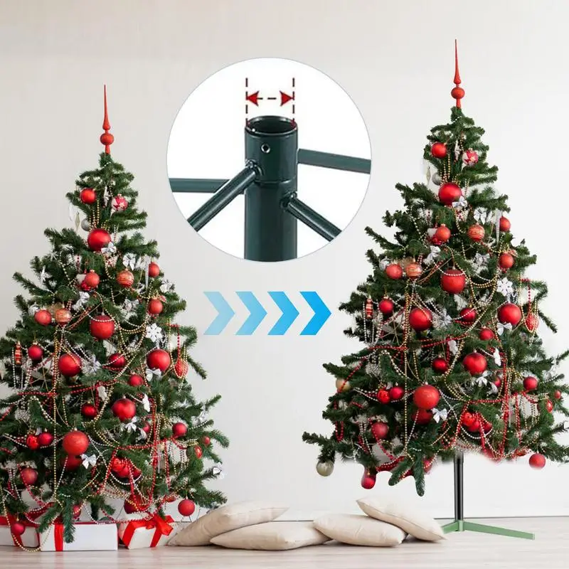 Christmas Tree Riser 14.8 Inch Christmas Tree Base Extension Pole With 3 Fixing Screws Metal Extension Pole For Taller Tree