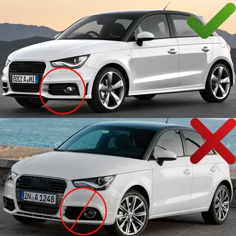 Car Front Bumper Grill Fog Light Grille Surround for Audi A1 8X S Line 2011-2014 Cover Mesh Honeycomb Hex Car Accessories