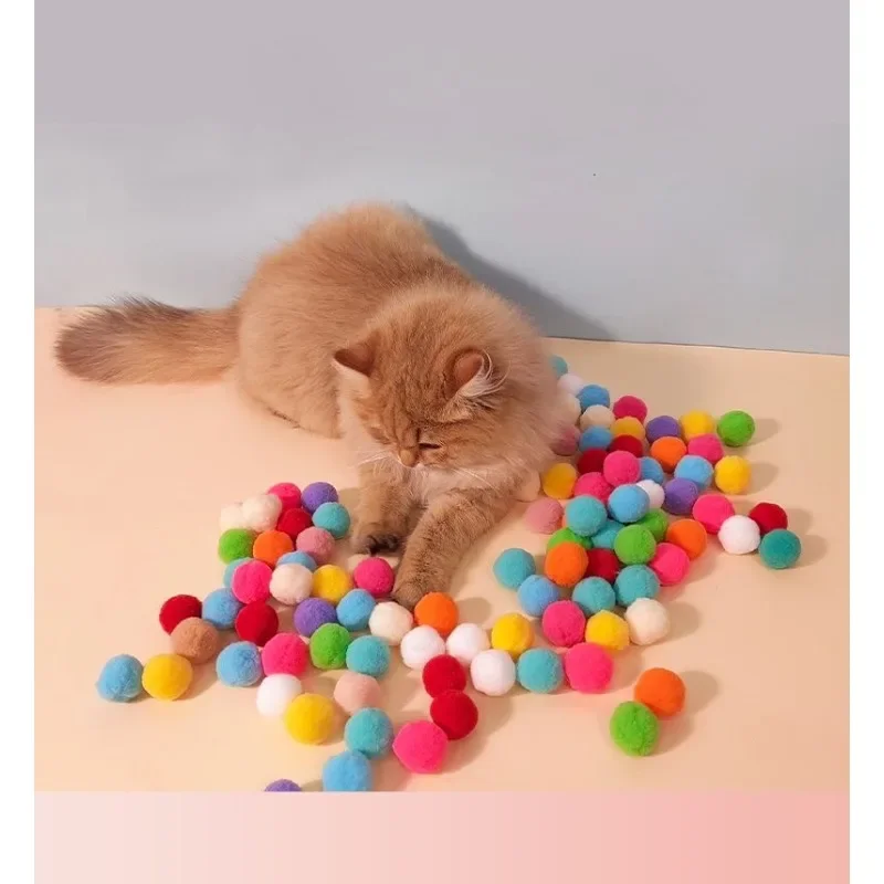 Cat Plush Ball Shooting Toy Relieving Depression Self Hi Silent Ball Cats Toy Plush Ball Micro Elastic Static Sticking Balls