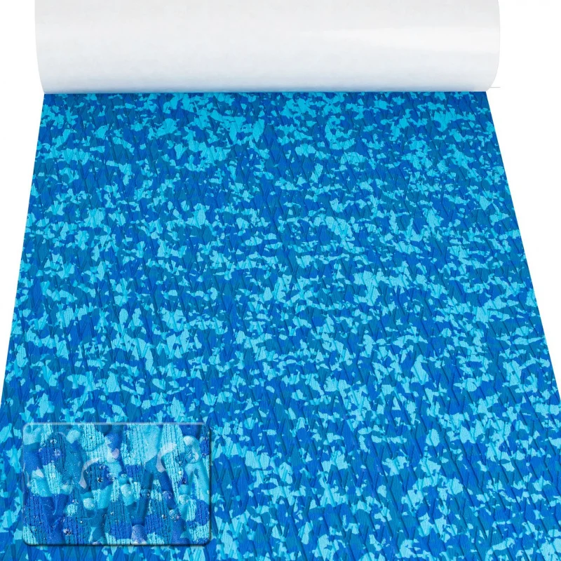 

Синий камуфляжный напольный коврик для яхтыEVAMarine, противоскользящая защитная подставка для ног для доски для серфинга, водонепроницаемая противоскользящая пена для автофургонов