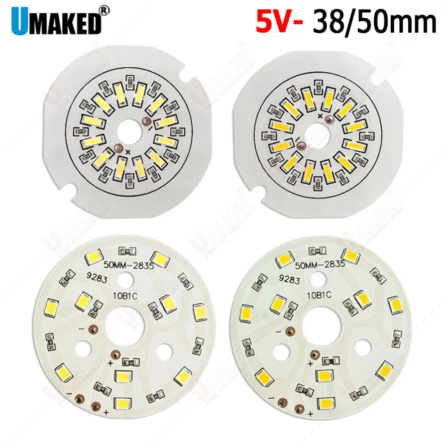 

10pcs DC5V LED 5W 50mm SMD Lamp Plate Needn't Driver Connect Light Source,38mm White/ Warm White lamp panel diy table lamp