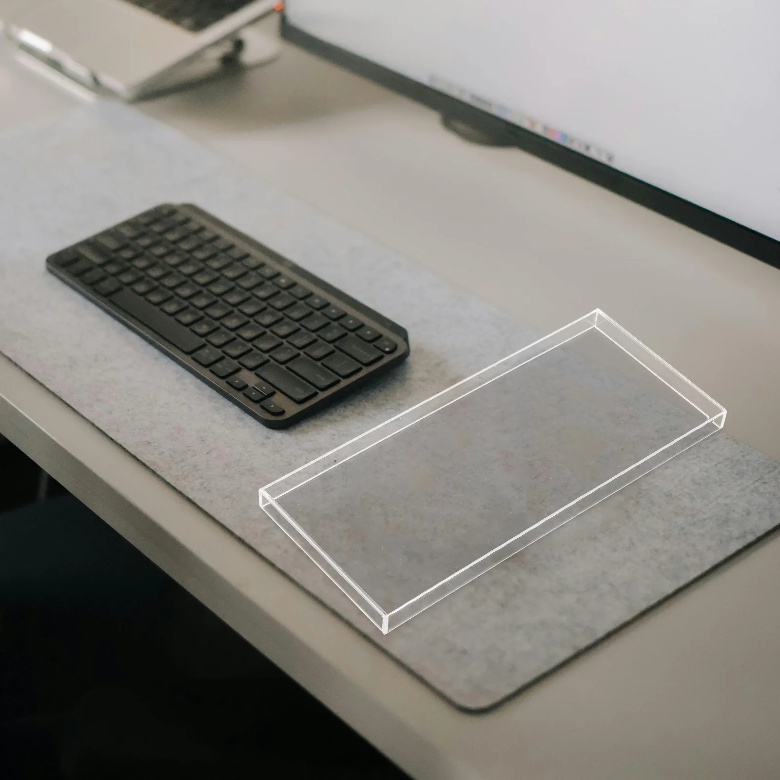 

Universal Transparent Keyboard Cover Made of Acrylic for Laptop Desktop Protection Against Spills Debris Easy Install for Office