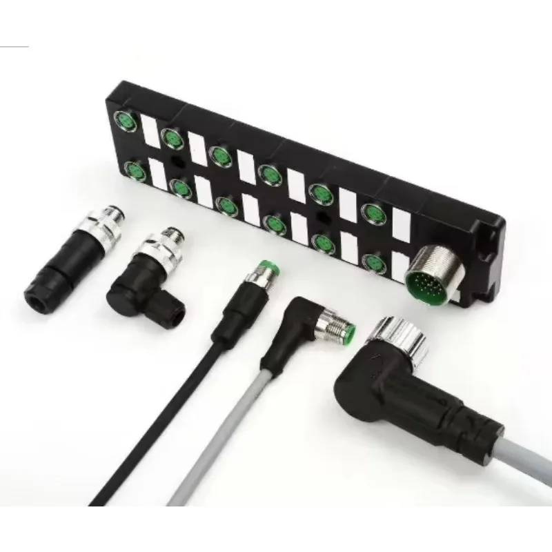Sensor Actuator Electric Waterproof Connector, Controller Distribution System Adapter 2/3/4/5/6/8/12/17-Pin 7/8 M23 M8 M12 Cable