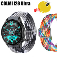 For COLMI i28 Ultra Smart Watch Strap Women men Band Nylon Belt Adjustable Soft Breathable Wristband Screen Protector Film