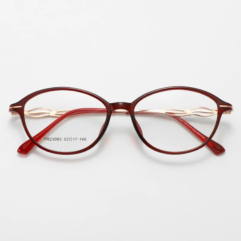 

Retro Red Anti Blue Light Reading Glasses Women Vintage Oval Eyeglasses Frame Female Prescription Myopia Glasses Woman Black