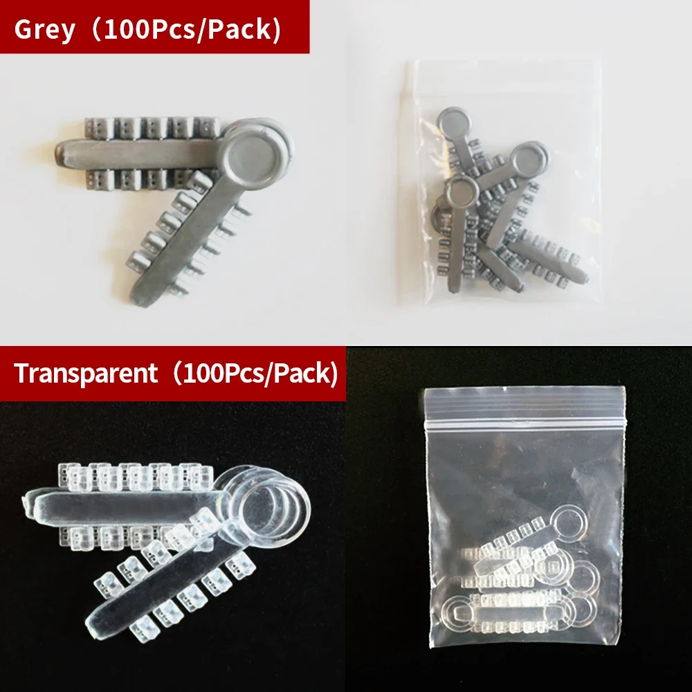 10Sticks 100Pcs Dental Orthodontic Rotation Wedges Elastic Rubber Bands