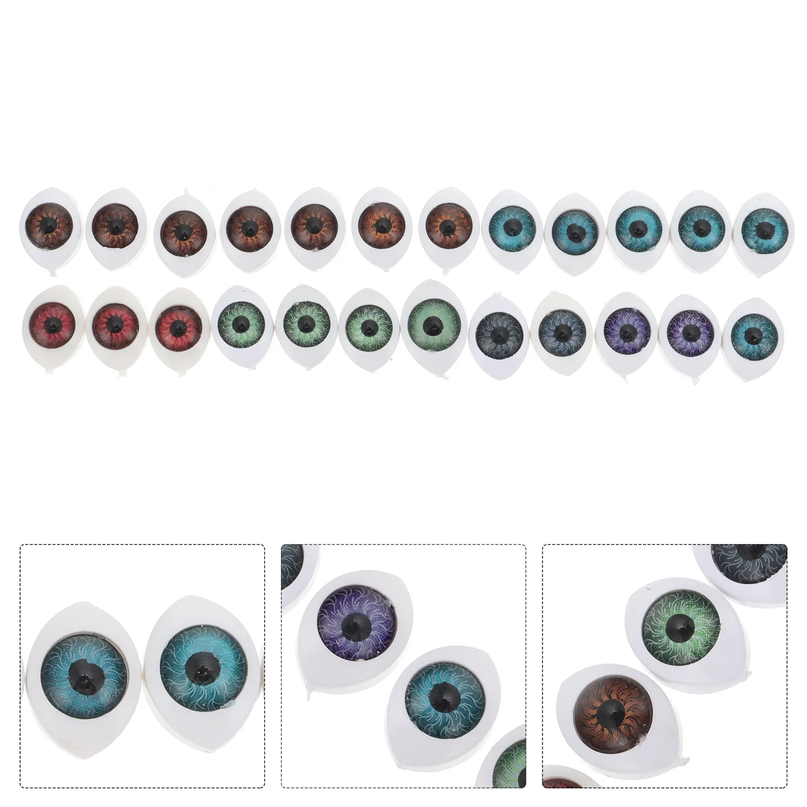 

24 Pcs Horror Eye Props Halloween Supply Plastic Eyeballs Baby Toy Party Decor Toys