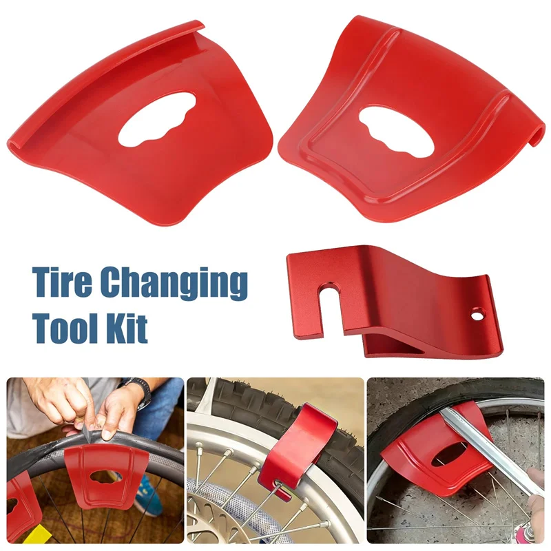 

【MO】Tire Changing Tool Kit, Tire Bead Holder And Rim Shield Protector Combo, Dirt Bike Tyre And Wheel Installation Changer Tool