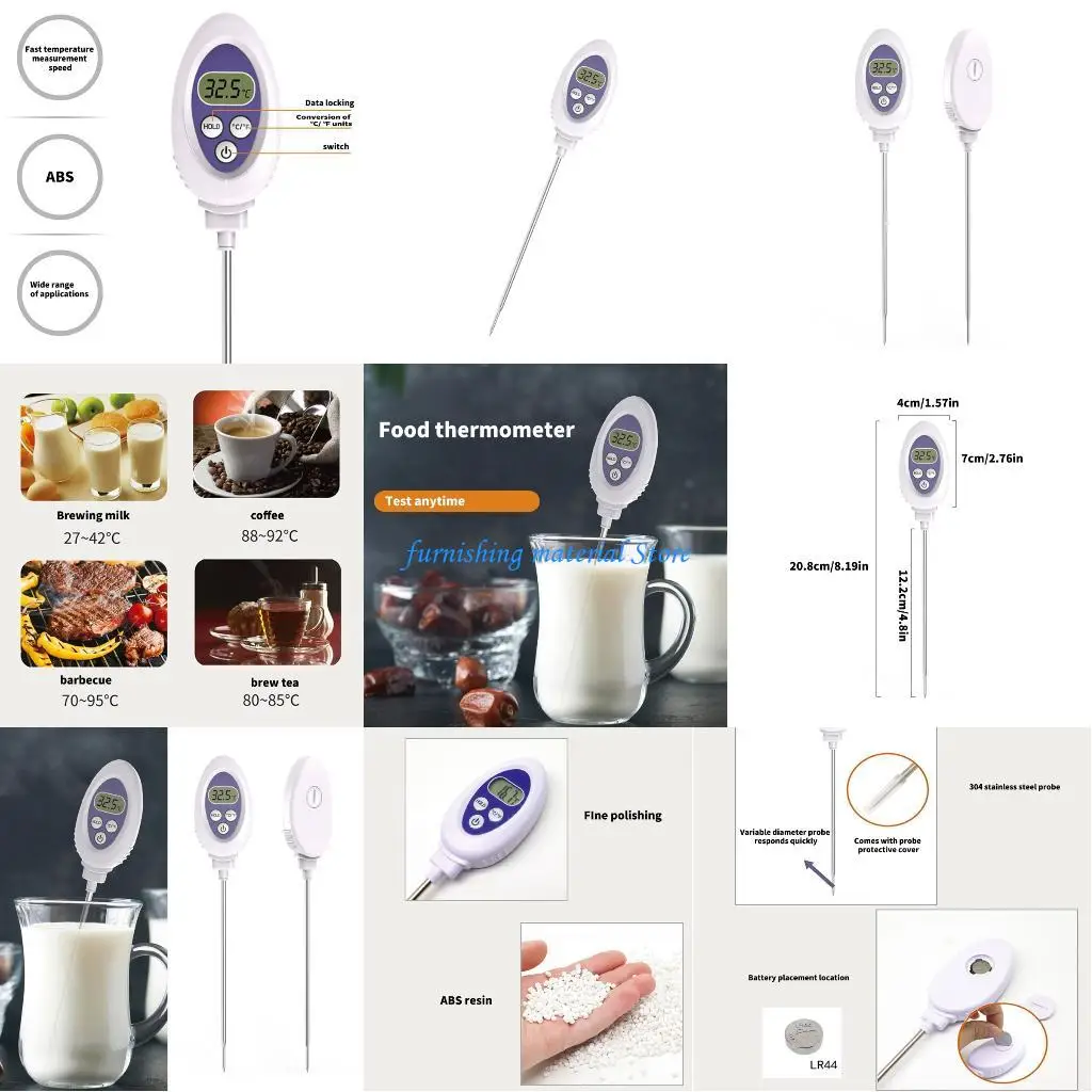 

Y5GD Professional Cooking Thermometers Fast Response Strong for Restaurants Kitchen