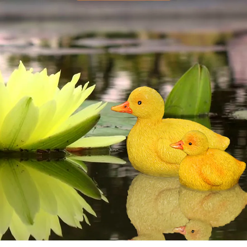 Simulated Animal Floating Duckling A Pair Of Courtyard Garden Villa Kindergarten Pool Fish Tank Decorative Ornaments