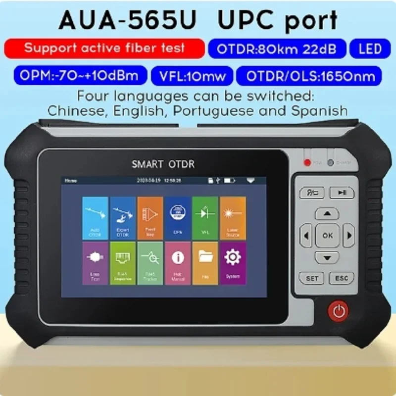 ZJ Active Fiber Testing OTDR Multi-function Optical Time Domain Reflectometer with Built-in VFL OPM OLS LED AUA 565U/A