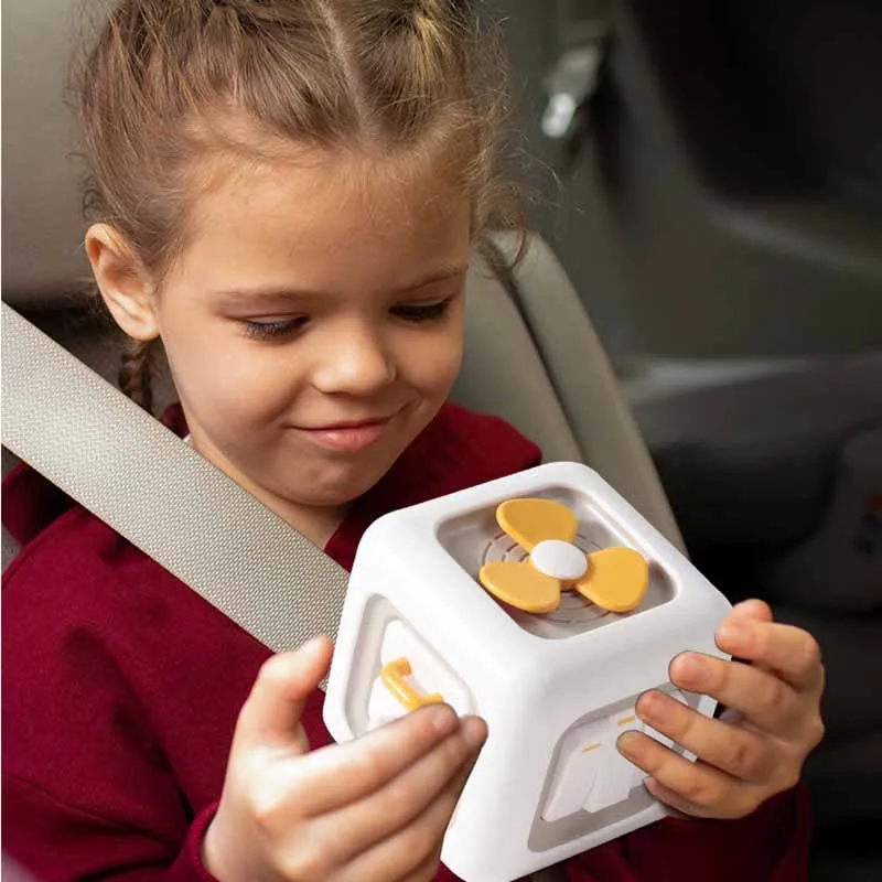 Cubo Mágico Multifuncional para Bebê, hexaedro, brinquedos de bola ocupada, coordenação mão-cérebro, treinamento de pensamento, Switch Puzzle Toys