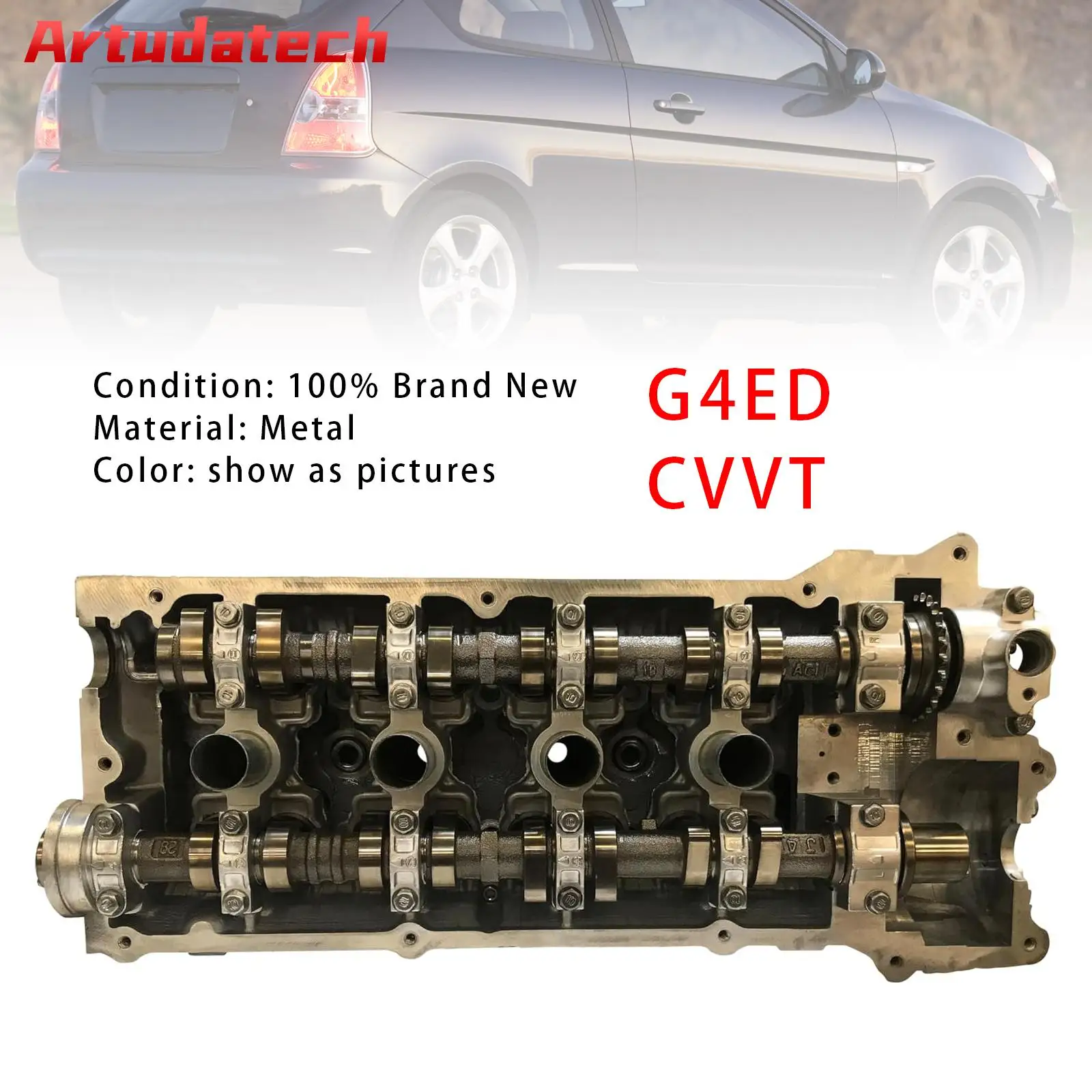 

Совершенно новая головка блока цилиндров Artudatech G4ED для Hyundai Accent Kia Rio 2006-2011 1,6 DOHC CVVT