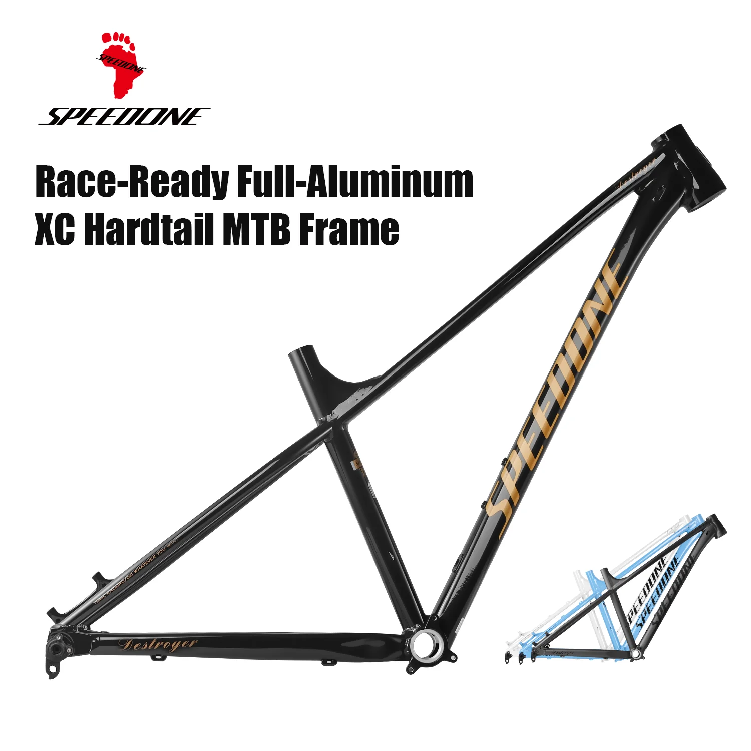 

SPEEDONE Mtb 29 Aluminum Alloy Frame Hidden Internal Wiring 12x148mm Boost Endurance Race Bicycle Frame 27.5/29er Bicycle Parts