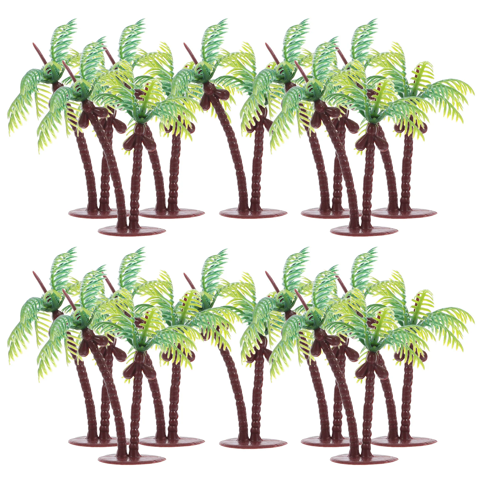 36 Stück Mini-Kokosnussbaum-Landschaftsdekoration für Sandtisch, Architektur, Miniaturbäume zum Basteln, gefälschter Topfbaum