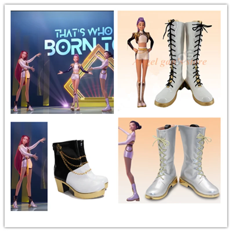 

KPop Охотники на демонов Руми Мира Зои Косплей Костюм Обувь Карнавальная обувь для Хэллоуина Можно сделать детские сапоги