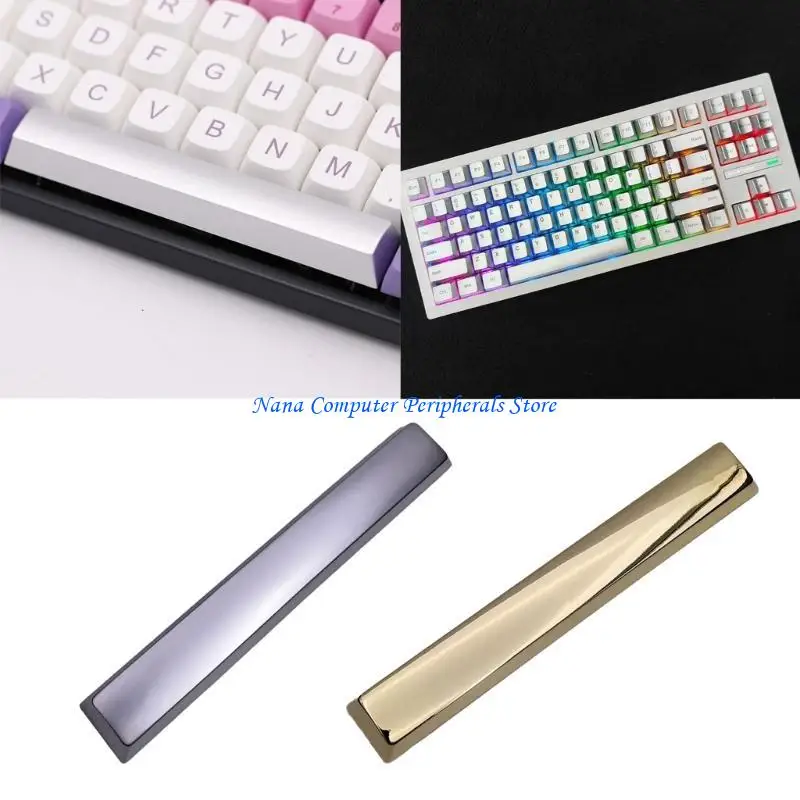 

F68C Zinc Alloy Spacebar Keycap in Gold/Silver Extended Keyboard Use in Any Setting for Mechanical Keyboards Keycaps 1PC