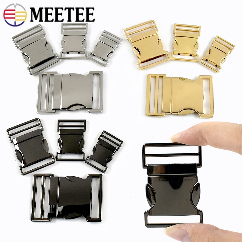 2/5Pcs 20/25/32/38mm Metal Release Buckle Backpack Strap Side Clip Clasp Dog Collar Adjust Buckles