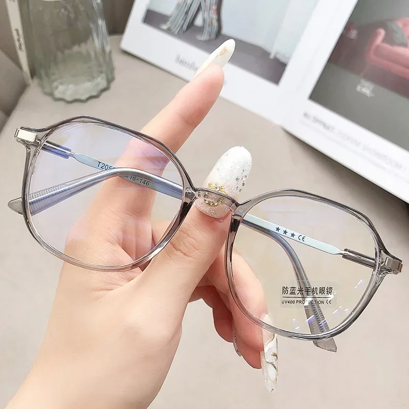 Fashion Polygonal Anti Blue Light Glasses Frame for Unisex Classic Round Eyeglasses Armacao Gatinho Очки Мужские Прозразные