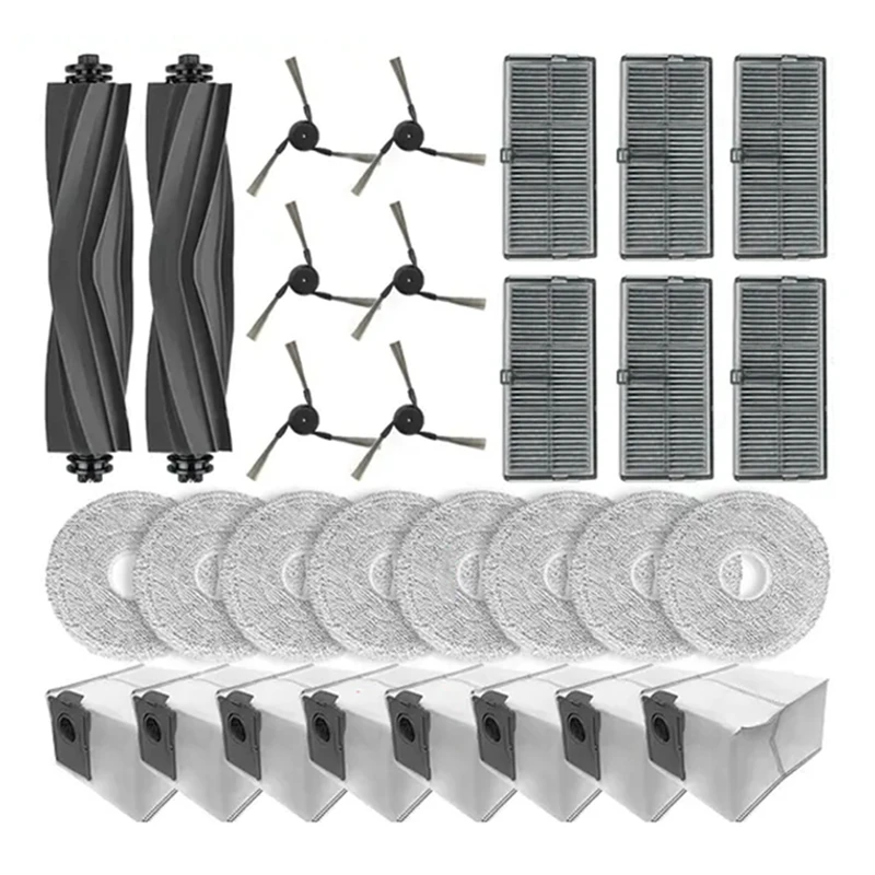 A44F-Für Dreame X40 Master Roboter Staubsauger Wichtigsten Seite Pinsel Hepa-Filter Mopp Tuch Staubbeutel Ersatz Teile Zubehör