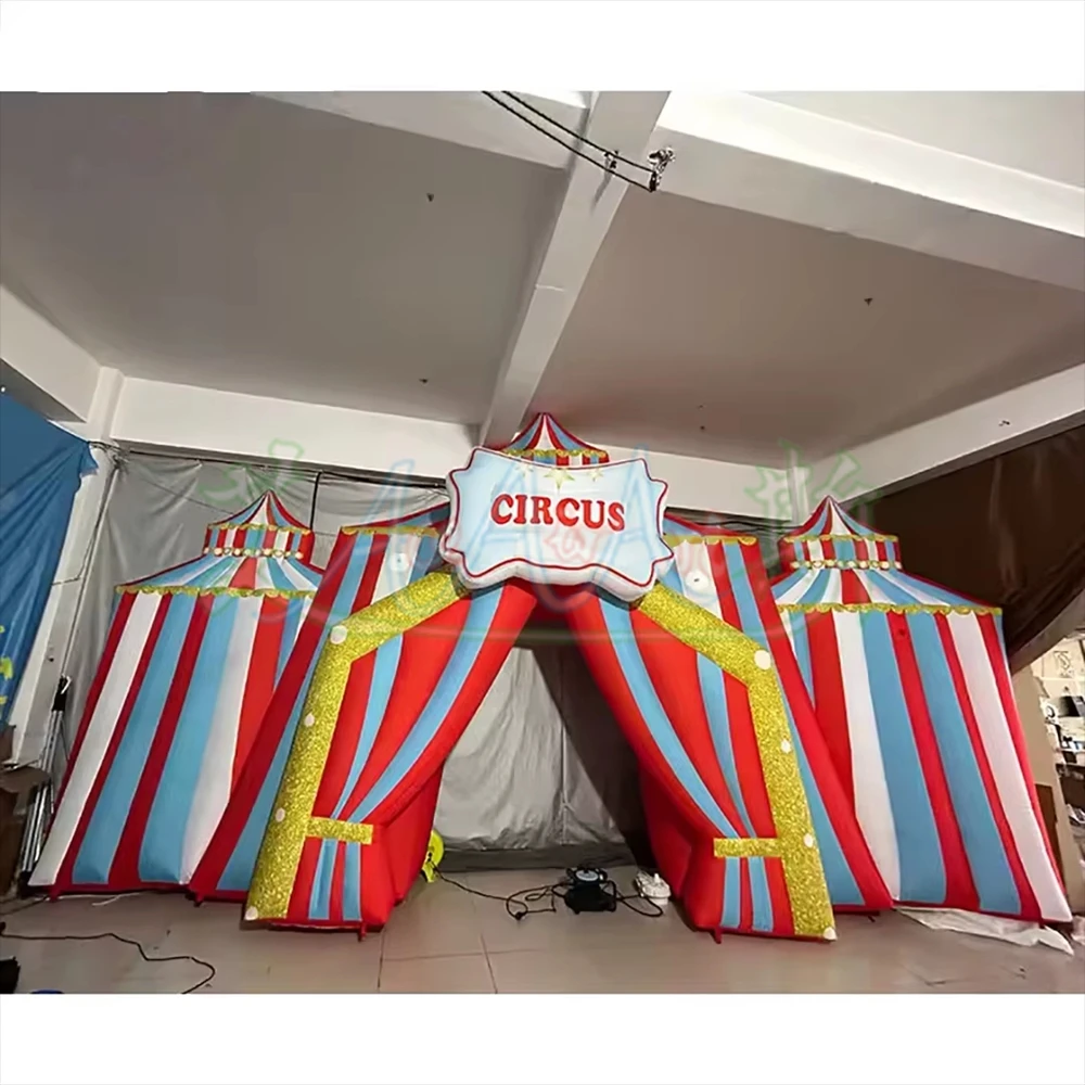 Giant Inflatable Castle Arch Wall Inflatable Circus Entrance Archway Cabaret Carnival Event Decoration Props for Advertising