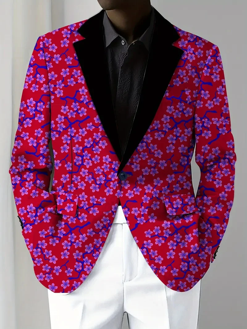 

Женский костюм с длинным рукавом, изысканный городской пиджак с 3d изображением растений, цветов, Листьев, WL8