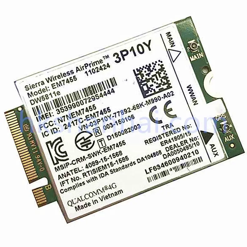 SHANHAI 4G LTE Module Wireless EM7455 Sierra M.2 Form Factor GPS Supported USB Interface LTE Cat.6 Best Product