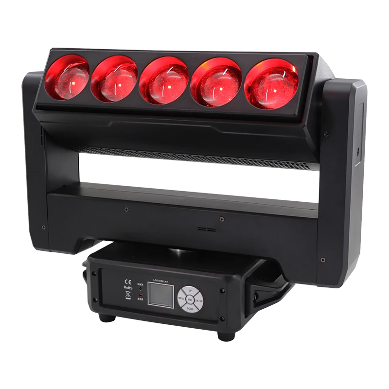 2pcs 5x60W RGBW 4 IN 1Beam Strobe 2in1 Led Wash Moving Head Double Side Unlimited Rotate Moving head led Light