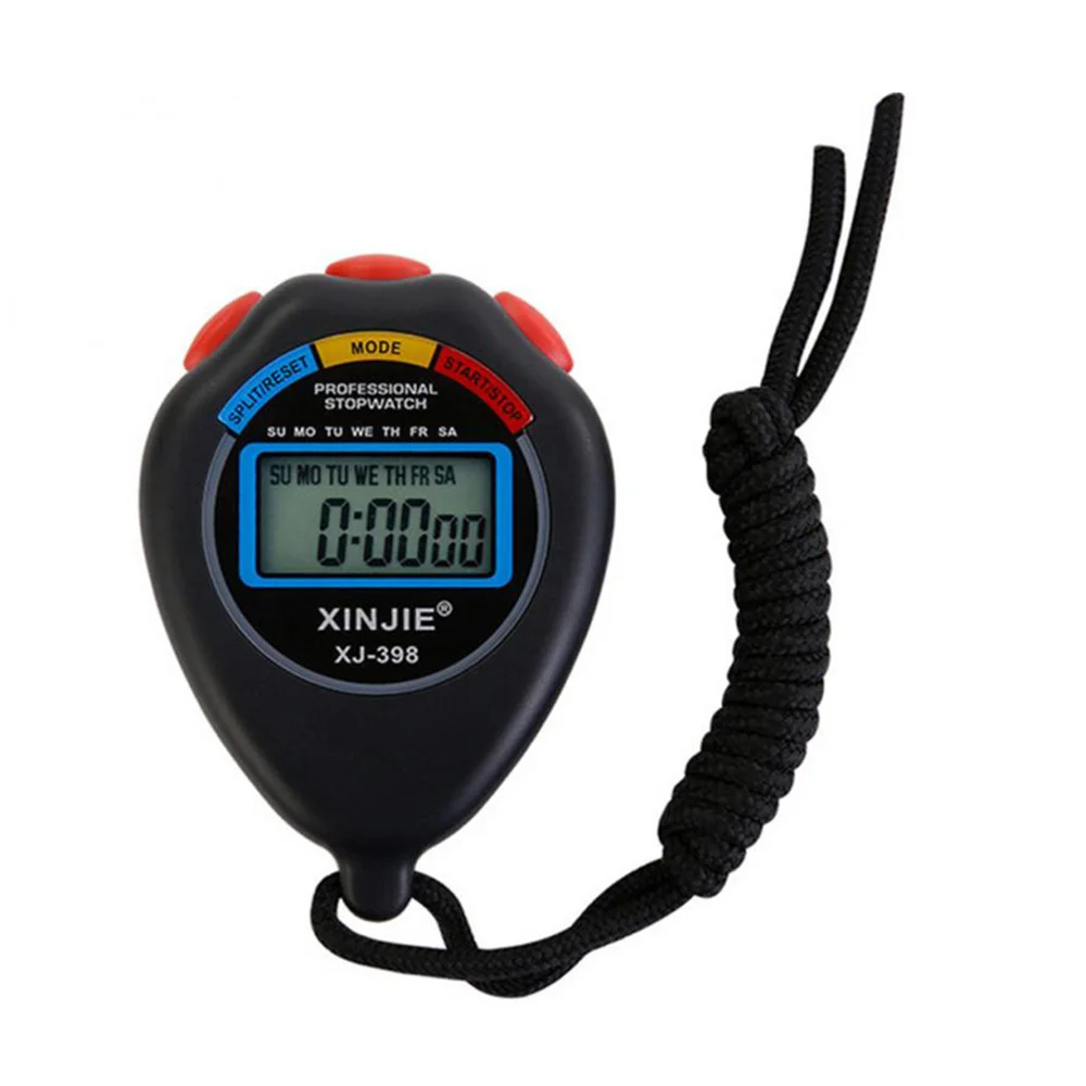 Portable Handheld Waterproof Digital LCD Stopwatch Chronograph High Precision Professional Sports Training Stopwatch Timer